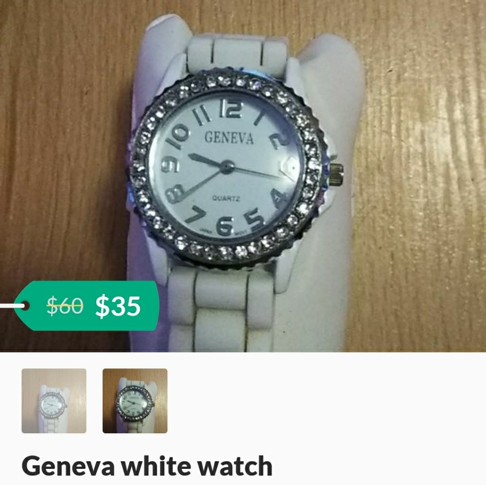 Geneva white watch